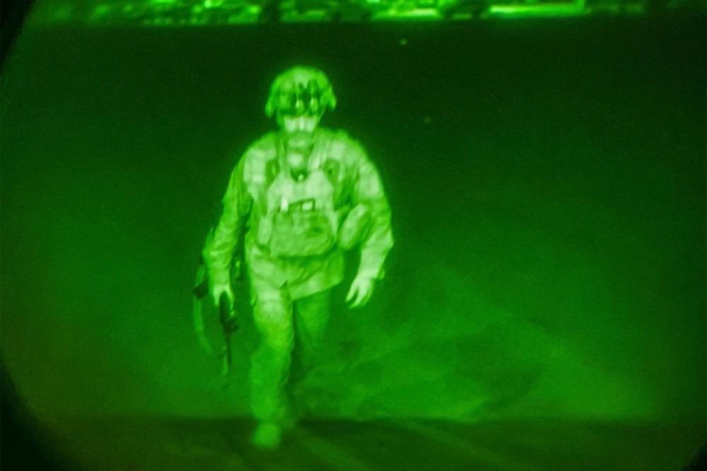 Fotografia ultimului soldat american care a plecat din Afganistan